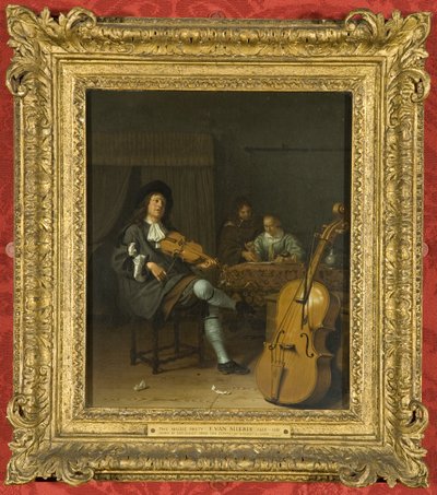 音乐派对，约1675年（面板上的油） 作者 彼得·范·斯林格兰特