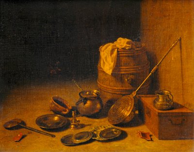 Ustensiles de cuisine - 厨房用具 ... 作者 彼得·范登 (c.1613-c.73) 博世
