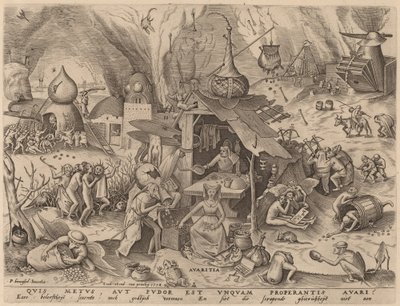 贪婪 作者 彼得·范·德·海登（Pieter van der Heyden）仿照老彼得·勃鲁盖尔