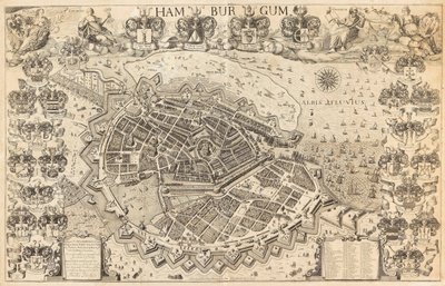 汉堡地图，1644年。 作者 彼得森