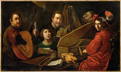 音乐家和歌唱家音乐会... 作者 Pietro (attr. to) Paolini