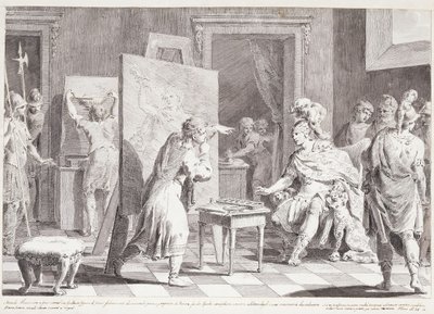 Appelles工作室中的亚历山大大帝 作者 Pietro Antonio Novelli