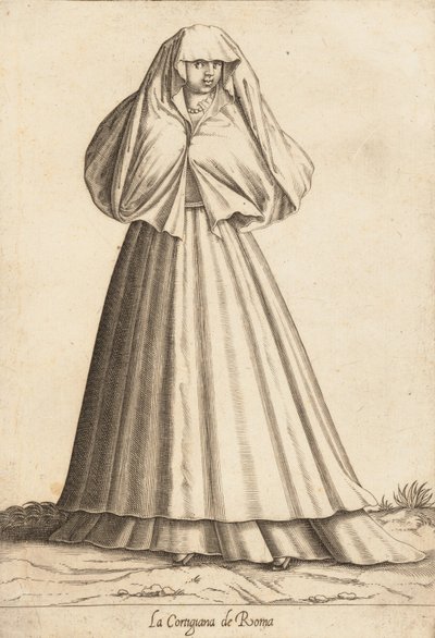La Cortigiana de Roma Courtesan，约1580年。 作者 彼得罗·贝尔泰利。