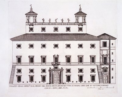 Palazzo Serenissima，Casa Medici，位于罗马的Pincio山，来自&39;Palazzi di Roma&39;，出版于1965  -  70年代 作者 彼得罗·费雷里奥（Pietro Ferrerio）