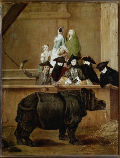 克拉拉的展览，印度犀牛（布面油画 作者 彼得·隆吉（Pietro Longhi）