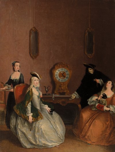 室内场景 - 假面舞会 作者 彼得·隆吉（Pietro Longhi）