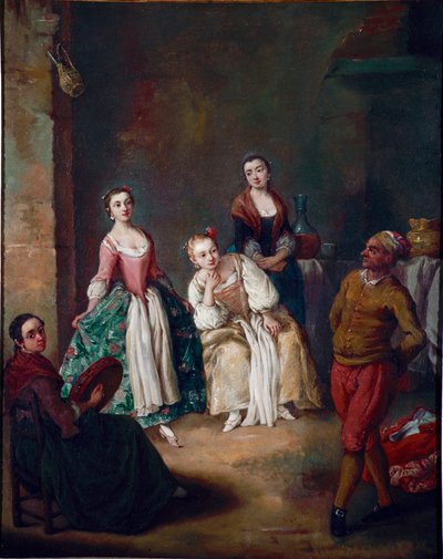 La forlane (La furlana)，威尼斯地区的流行舞蹈。 Pietro Longhi (1702-1785) 1750 年作画。 62x51 厘米 Ca