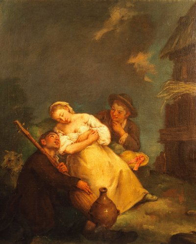 农民场景，彼得罗-隆吉（1701-1785）著 作者 彼得·隆吉（Pietro Longhi）