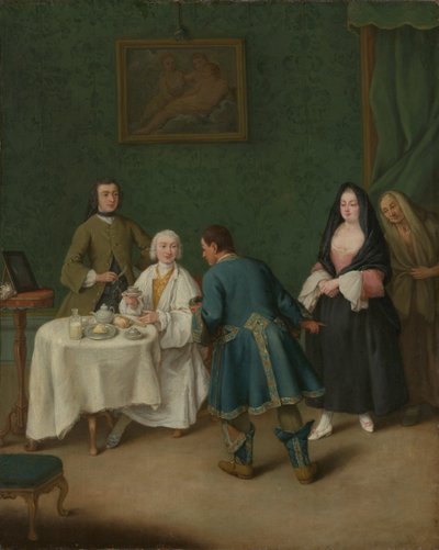 诱惑，1746年。 作者 彼得·隆吉（Pietro Longhi）