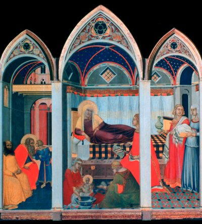 圣母诞生，1342年 作者 彼得罗·洛伦泽蒂（Pietro Lorenzetti）