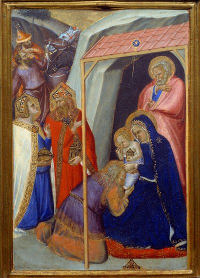 皮埃特罗-洛伦泽蒂（1280-1348）的木雕《魔女的崇拜》（The Adoration of the Detrempe Magi on Wood）。 作者 彼得罗·洛伦泽蒂（Pietro Lorenzetti）
