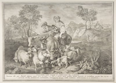 雅各照看拉班的羊群 雅各，牧养拉班的羊群，1743-63。 作者 彼得罗摩纳哥