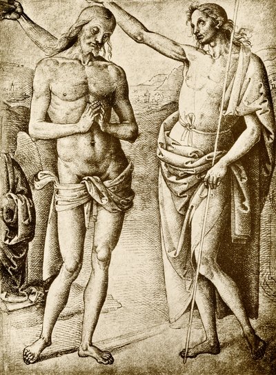 基督的洗礼 作者 Pietro Perugino
