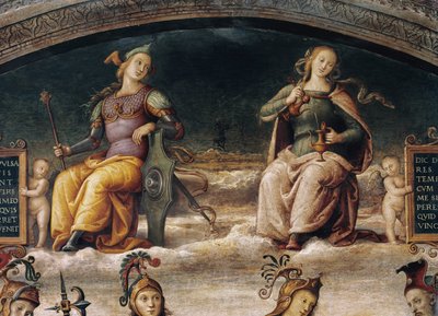 坚韧与节制，细节（壁画 作者 彼得罗·佩鲁吉诺（Pietro Perugino）