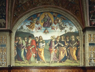 圣父与先知和西伯利亚人在一起 作者 彼得罗·佩鲁吉诺（Pietro Perugino）