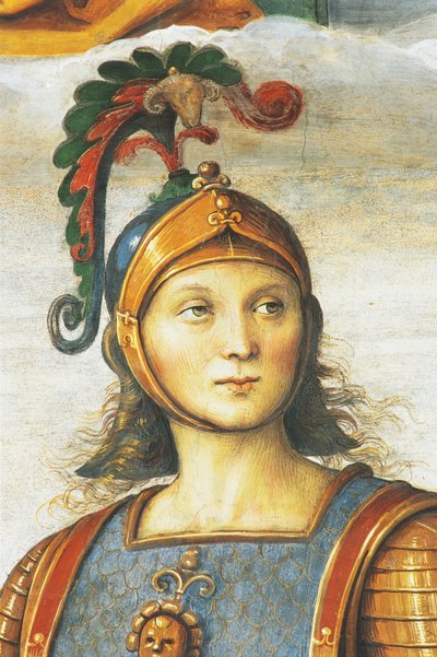 贺拉斯-科克莱特，佩鲁吉诺（约1450-1523年），壁画，观众大厅，Collegio del Cambio（变革学院），牧师宫，佩鲁贾，翁布里亚，意大利 作者 彼得罗·佩鲁吉诺（Pietro Perugino）