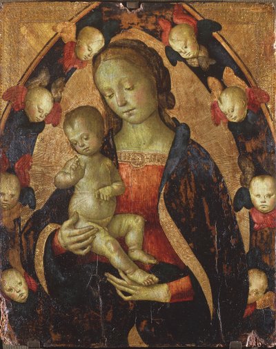 圣母玛利亚和基路伯包围，约1475年 作者 彼得罗·佩鲁吉诺（Pietro Perugino）