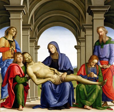 Pieta，149394（面板上的蛋彩画） 作者 Pietro Perugino