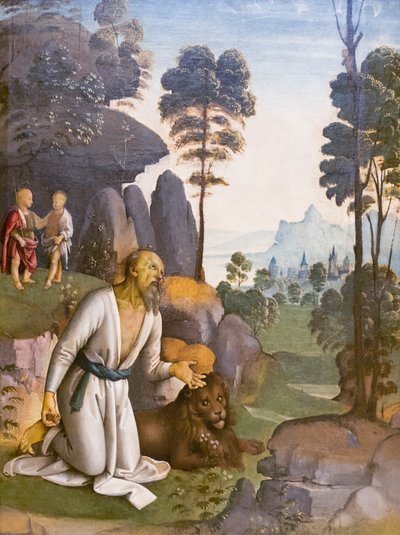 圣杰罗姆忏悔 作者 彼得罗·佩鲁吉诺（Pietro Perugino）