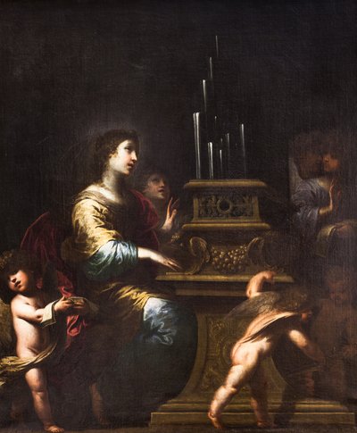 圣塞西莉亚，1660 年（布面油画） 作者 彼得罗·里基（Pietro Ricchi）