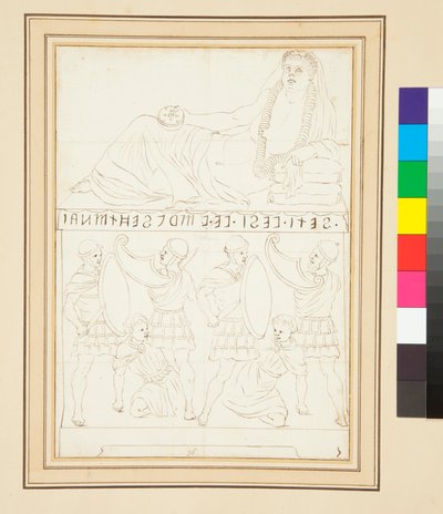 伊特鲁里亚瓮（钢笔和墨水 作者 彼得罗·桑蒂·巴托利（Pietro Santi Bartoli）