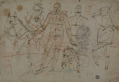 人物、马匹和装饰设计速写 作者 彼得·索里