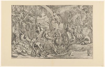 帕纳索斯绘画的胜利
Affectus exprimit/ arcum meretur/ Parnaso triumphat（物体上的标题） 作者 彼得·泰斯塔
