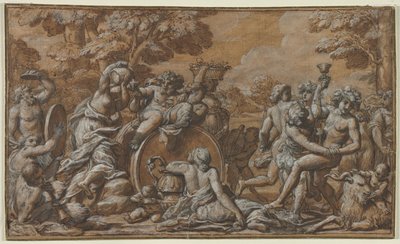 Bacchanal，1600年代。 作者 Pietro da Cortona