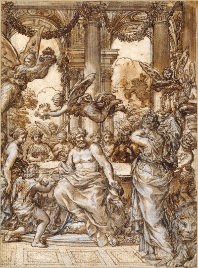 众神会议前的赛贝勒 作者 Pietro da Cortona