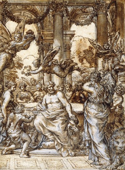 赛百利在众神理事会面前， 作者 Pietro da Cortona