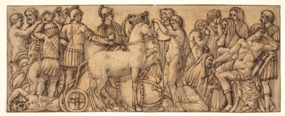 罗马石棺的楣板（？） 作者 Pietro da Cortona