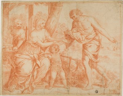牧羊人把婴儿俄狄浦斯带回家 作者 Pietro da Cortona