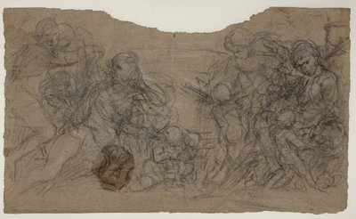 人物组草图 作者 Pietro da Cortona