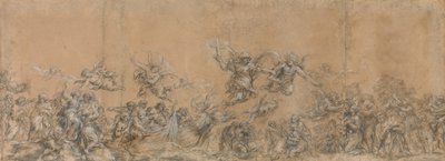 圣彼得大教堂的天使封住以色列人的额头的研究，1652年。 作者 Pietro da Cortona