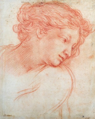 研究一个女孩的头 作者 Pietro da Cortona