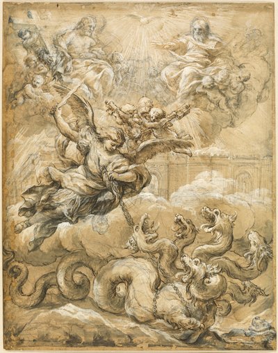 圣三一与圣米迦勒战胜巨龙 作者 Pietro da Cortona