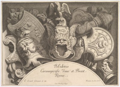 Divers Trophées Weapon Trophies after the Façade of Palazzo Milesi in Rome, 1651 作者 雷内·洛雄