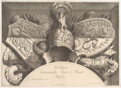 Divers Trophées Weapon Trophies after the Façade of Palazzo Milesi in Rome, 1651 作者 雷内·洛雄