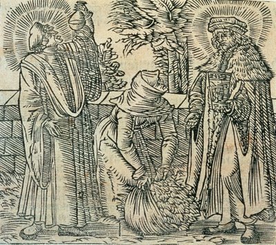 收集药草，1534年 作者 波兰学校