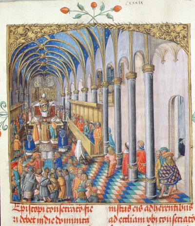 主教Erasmus Ciolek主教的崇拜，第1510页（羊皮纸上的蛋彩画和黄金） 作者 波兰学校