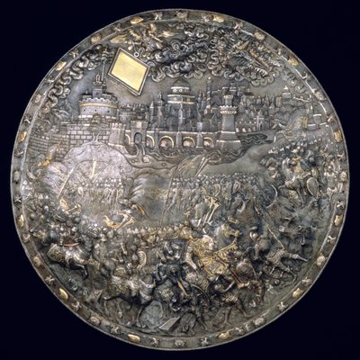 King John III Sobieskis（1624-96）Fortune Telling Shield（铁和银镀金） 作者 Polish School