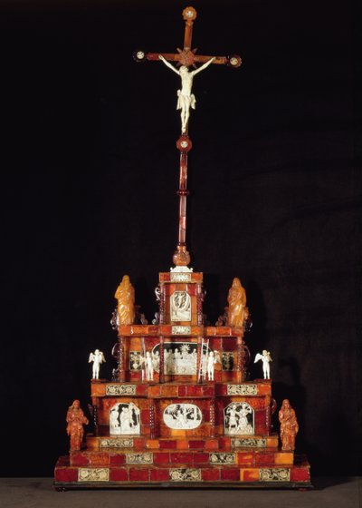 便携式祭坛，Michael Redlin，格但斯克（木材，琥珀和象牙）工作室 作者 波兰学校