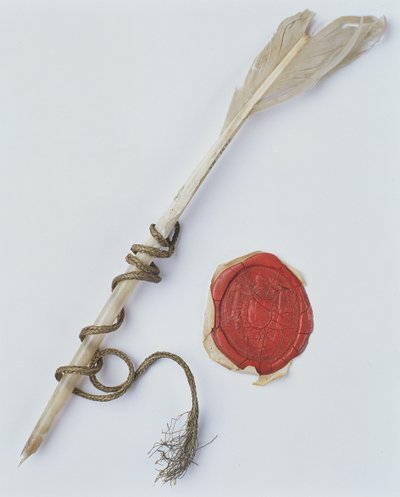 羽毛笔和蜡封，1802 作者 波兰学校