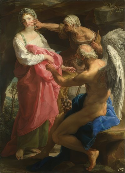 时间命令破坏了美丽。 1746 作者 Pompeo Girolamo Batoni