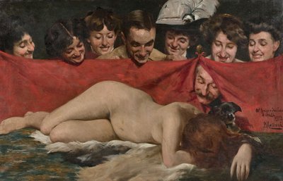 窥视秀Les voyeurs，1912年。 作者 庞培·马萨尼