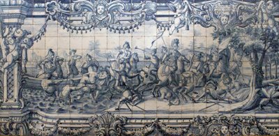 亚历山大大帝（公元前356-323年）与波斯人作战 - Plaque d