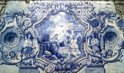 描绘天使报喜的装饰面板，拉梅戈，葡萄牙。 1738（瓷砖） 作者 葡萄牙语学校