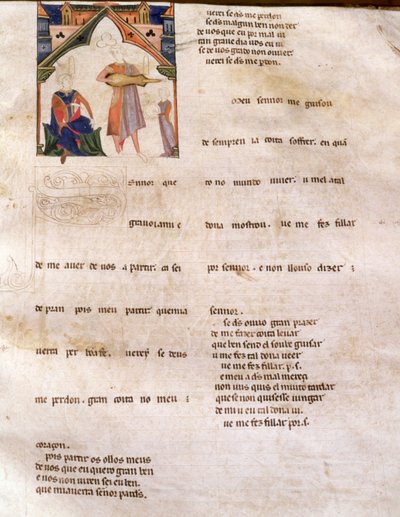 Page 197R Ajuda经文，第197R页，第13世纪 作者 葡萄牙语学校