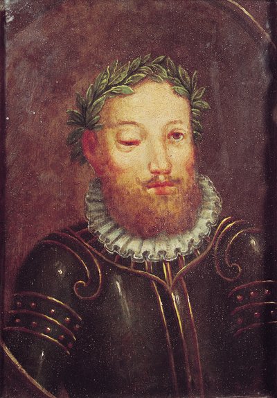 Luis Vaz de Camoes（1524-80）16-17世纪的肖像 作者 葡萄牙语学校