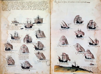 Warships. Memories of the armadas of Portugal under King Manuel I (1469 - 1521). Manuscript from 1505. Paris. BN 作者 葡萄牙语学校